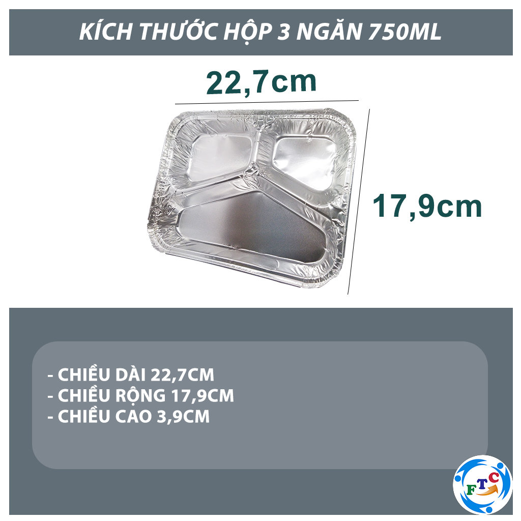 khay đựng thực phẩm 3 ngăn cao cấp dùng  lần