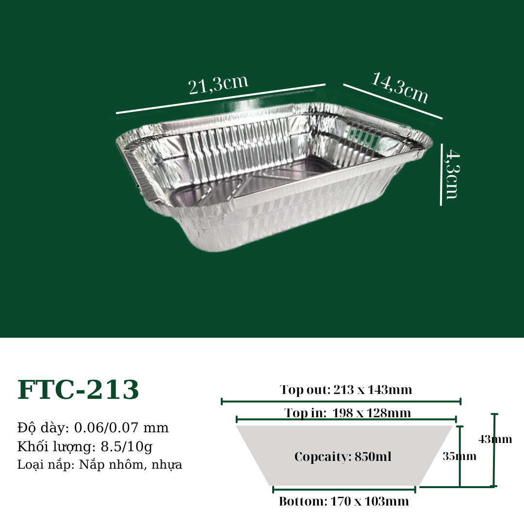 Khay Giấy Bạc Đựng Cơm Tấm
