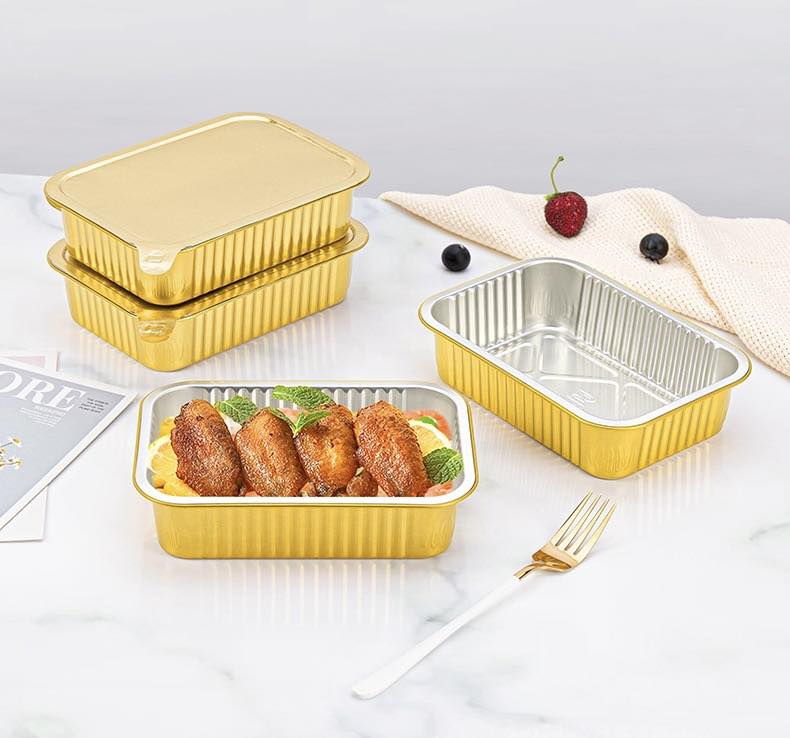 Khay Hộp Nhôm Loại Vàng