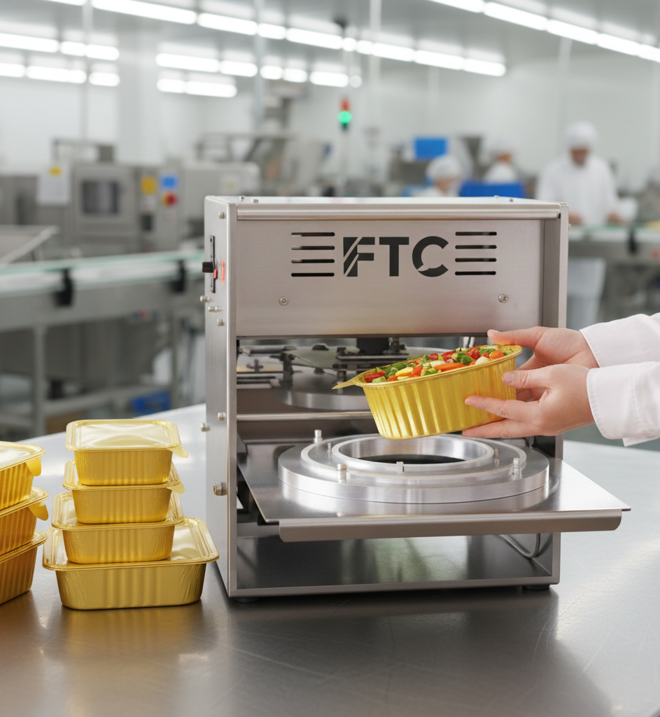 MÁY ÉP SEAL KHAY NHÔM FTC