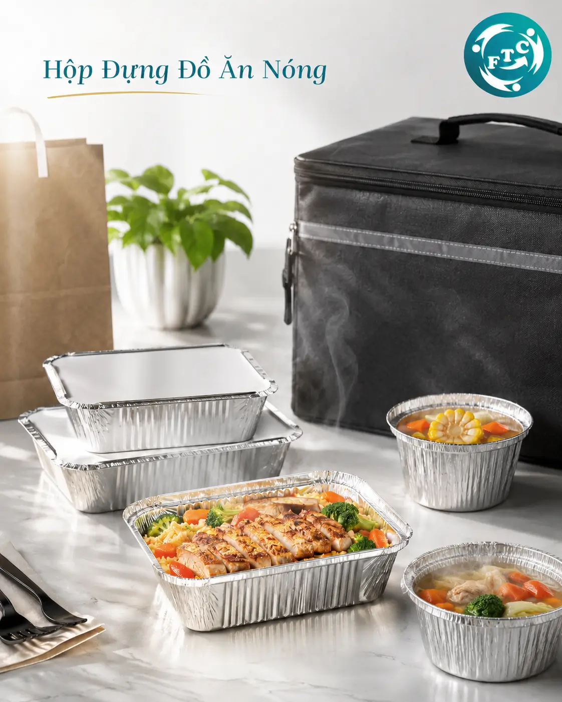 Hộp đựng đồ ăn nóng giao hàng