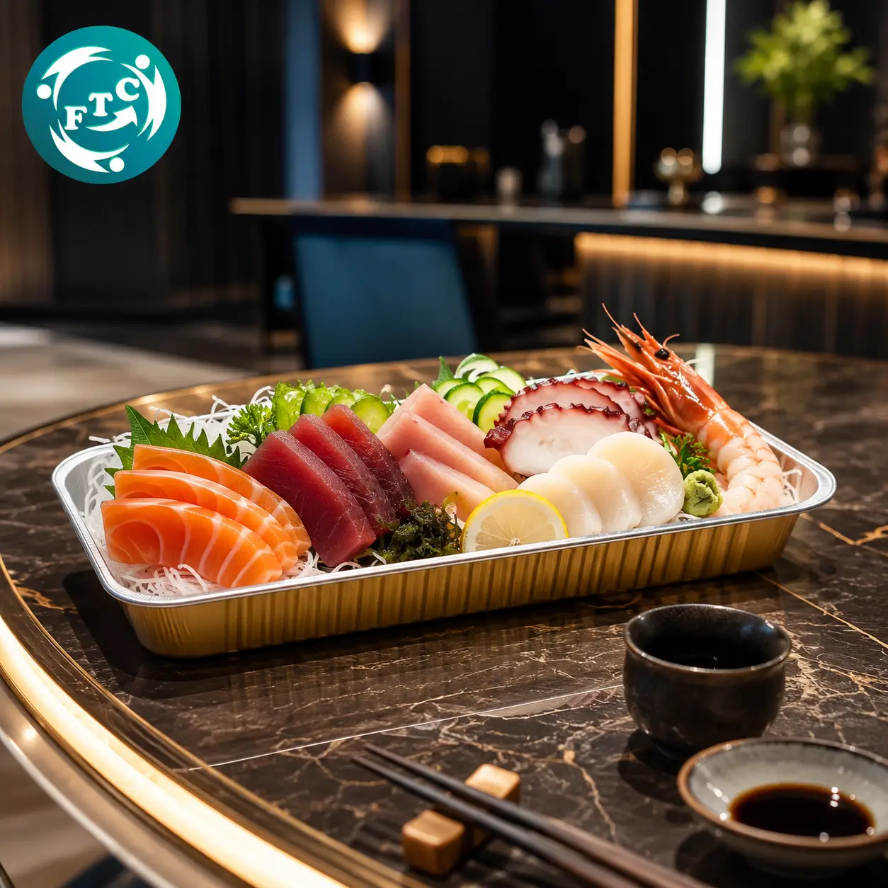 Khay nhôm đựng sashimi đáp ứng nhu cầu kinh doanh thực phẩm