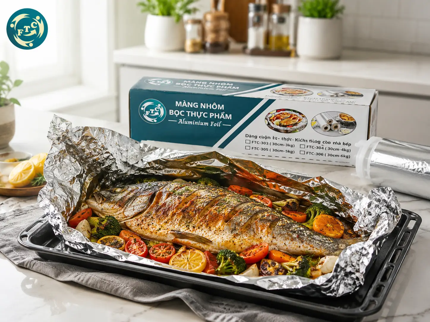Giấy bạc nướng cá là lựa chọn quen thuộc trong nhiều căn bếp
