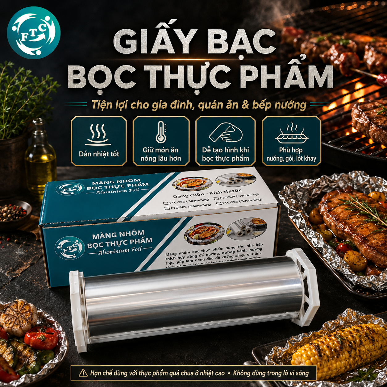 Giấy bạc bọc thực phẩm