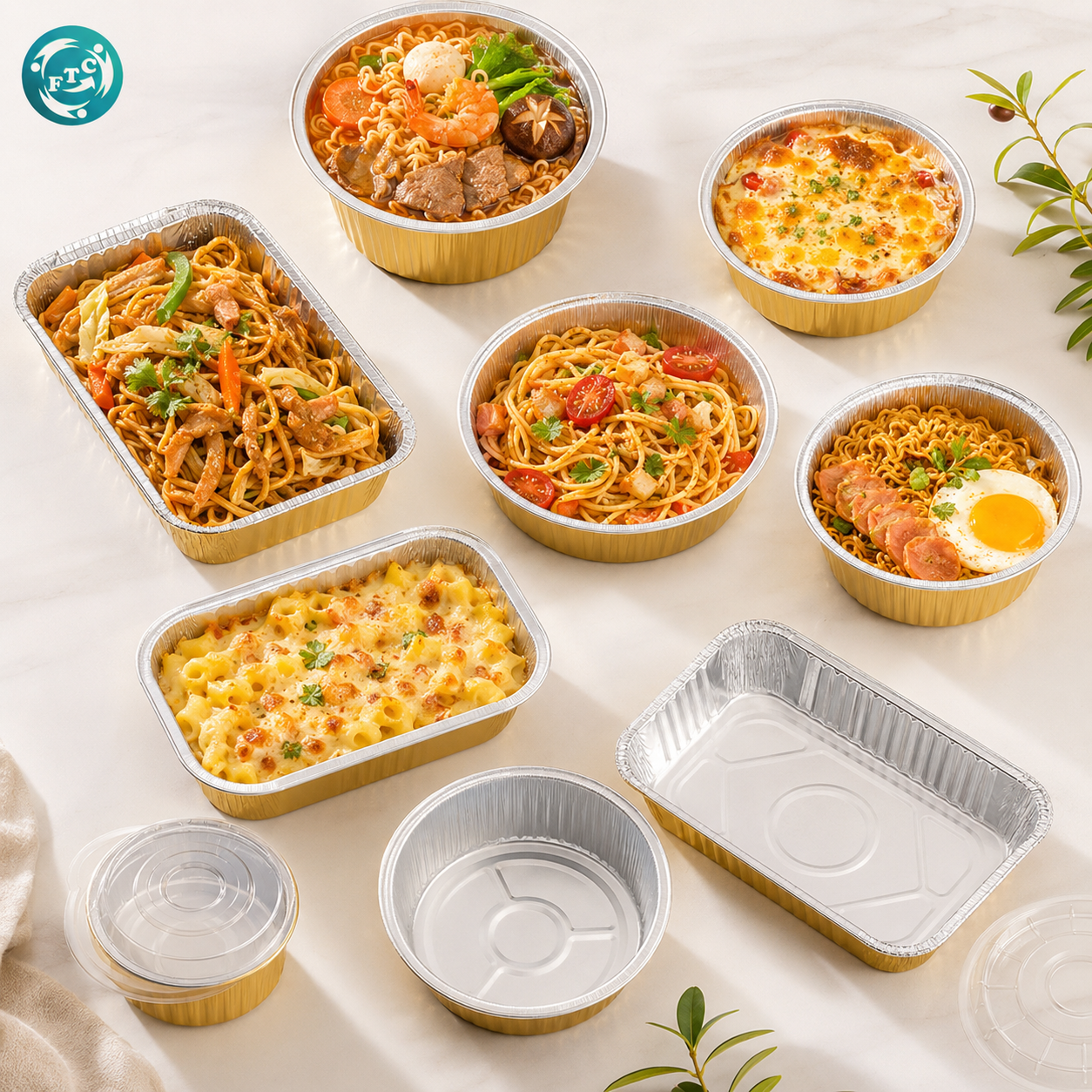 Khay nhôm đựng mỳ thiết kế chắc chắn.