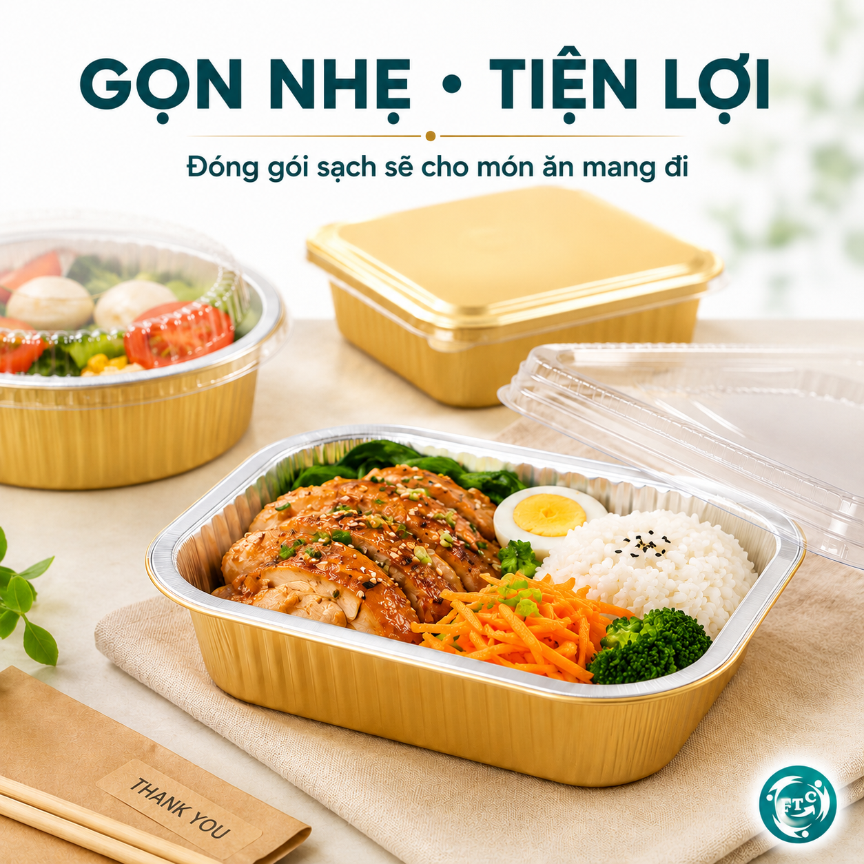 Khay nhôm ship đồ ăn thiết kế chắc chắn
