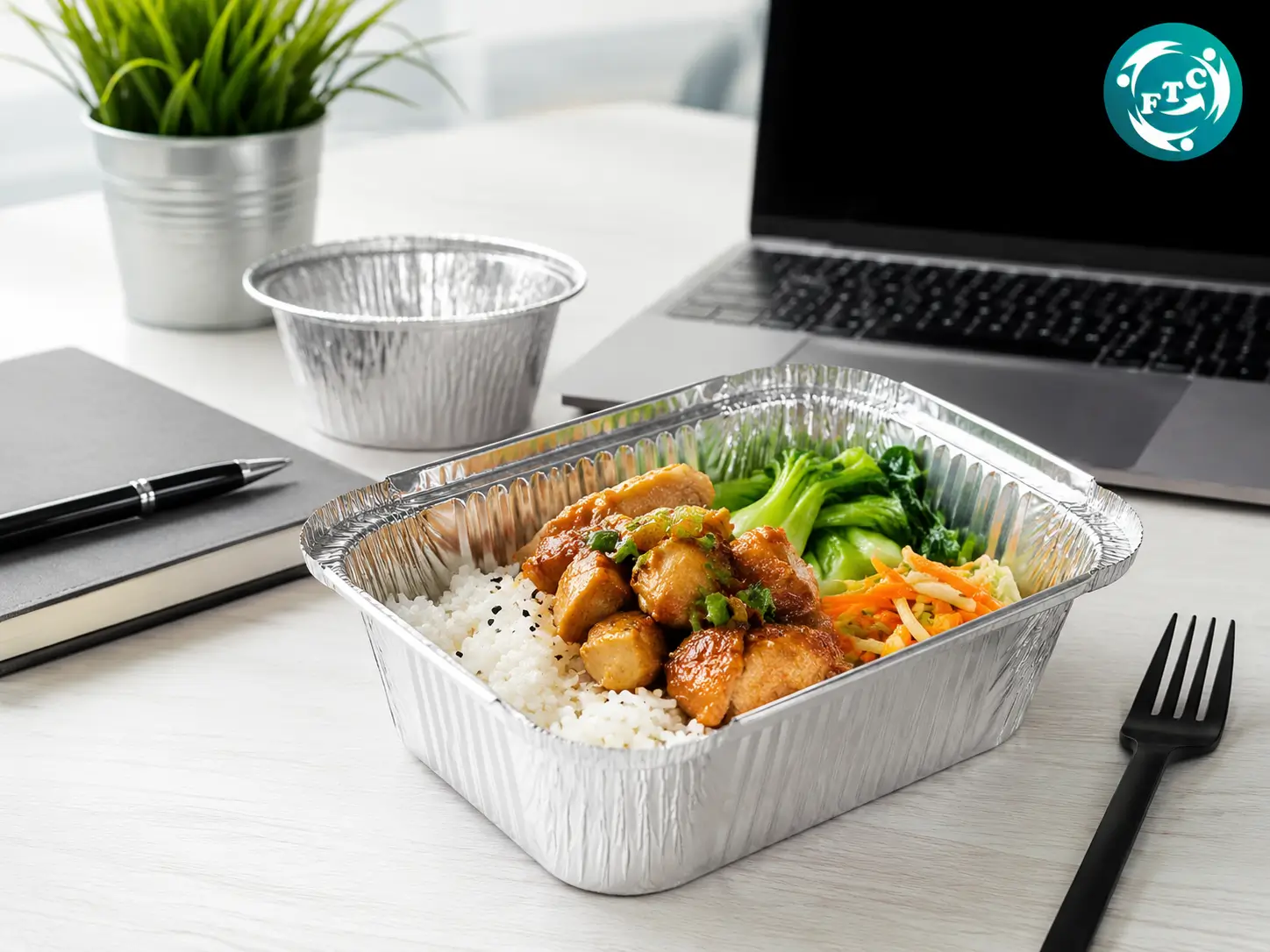 Khay nhôm cho quán cơm văn phòng là giải pháp đóng gói tiện lợi