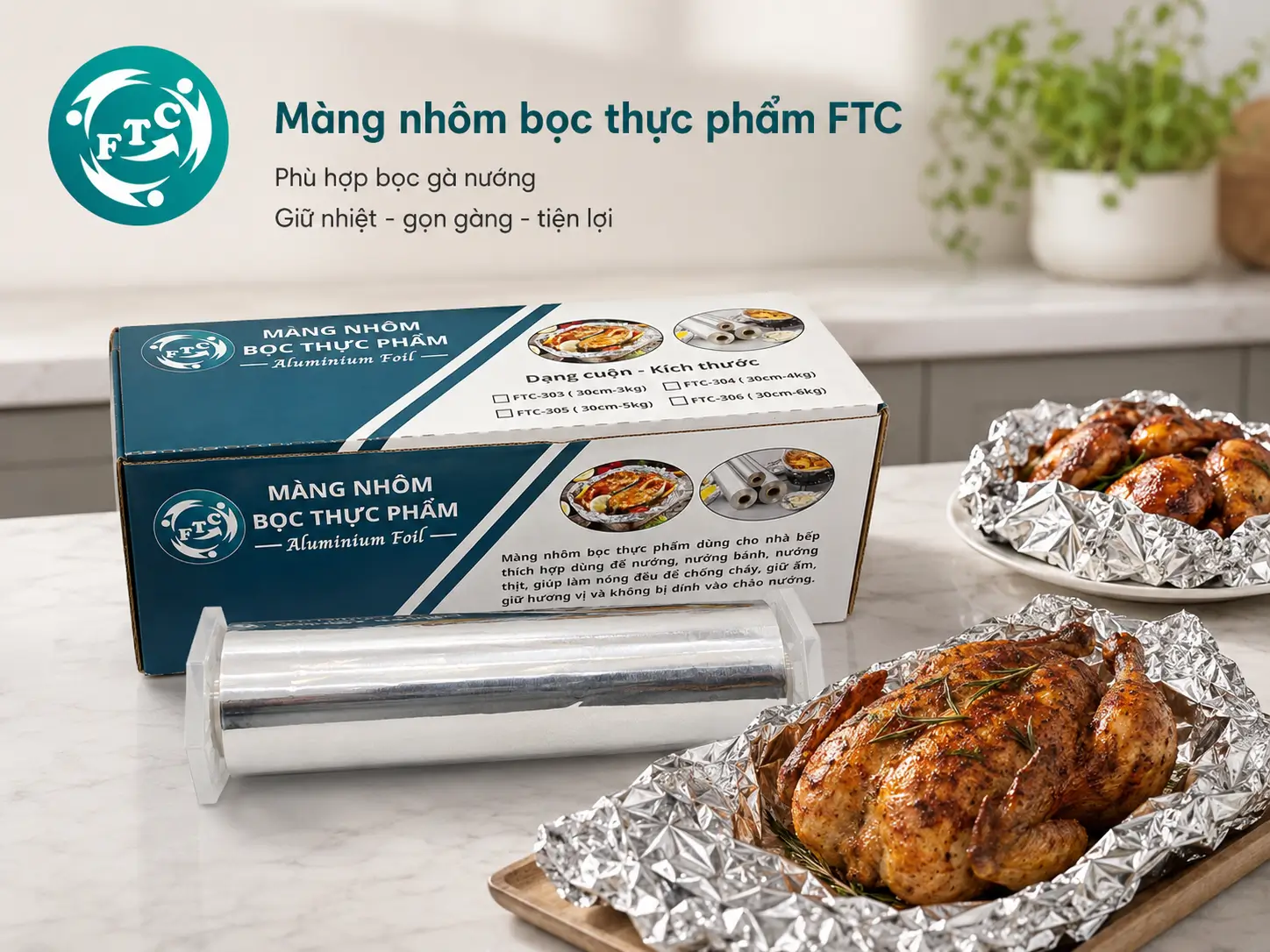 Giấy bạc bọc gà nướng
