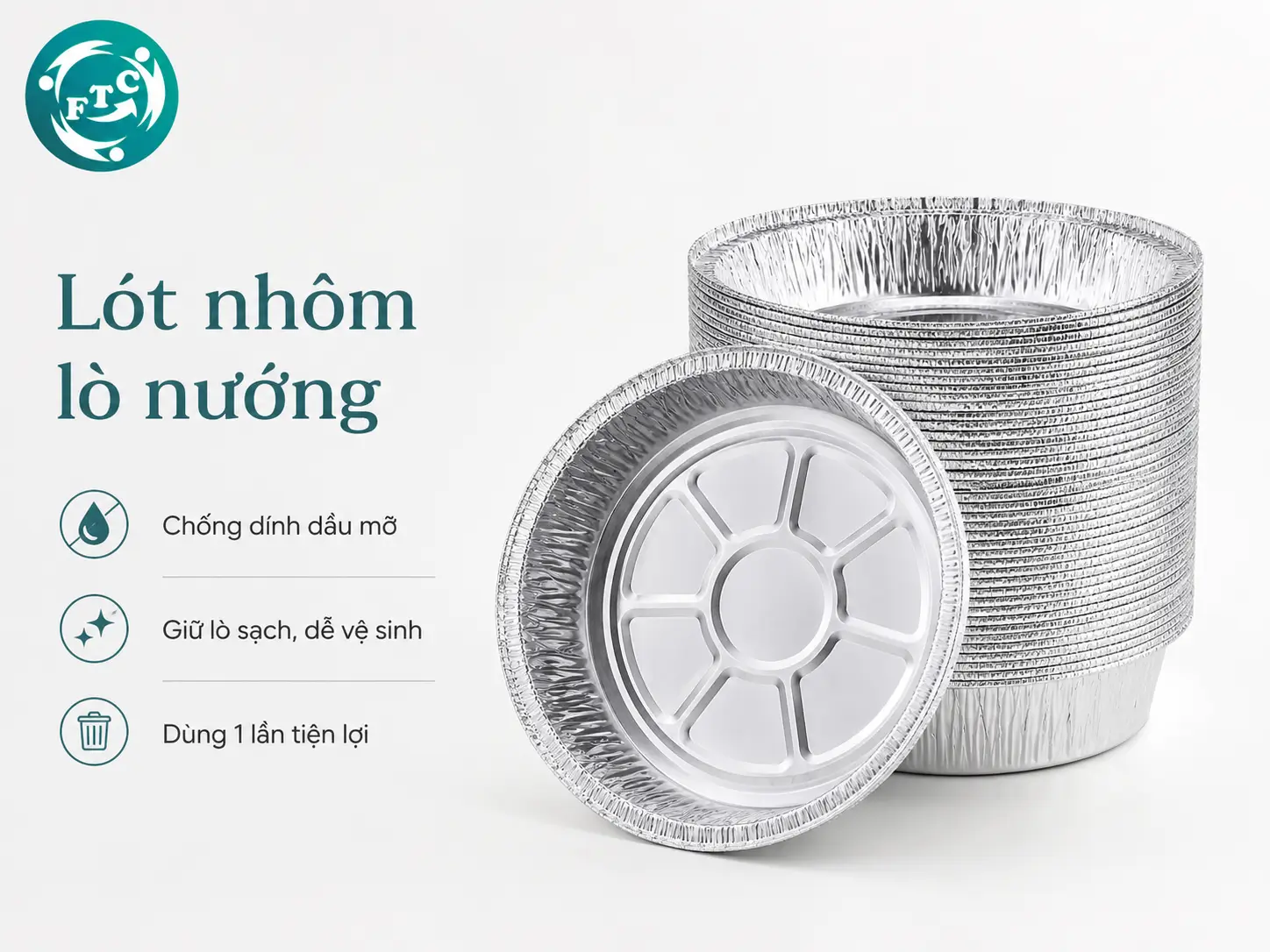 Lót nhôm lò nướng chống dính dầu mỡ