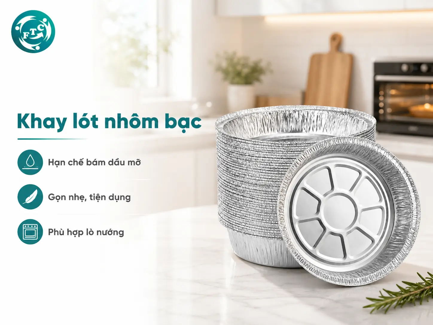 Lót nhôm lò nướng chống dính dầu mỡ phù hợp với nhiều loại lò nướng và món ăn khác nhau