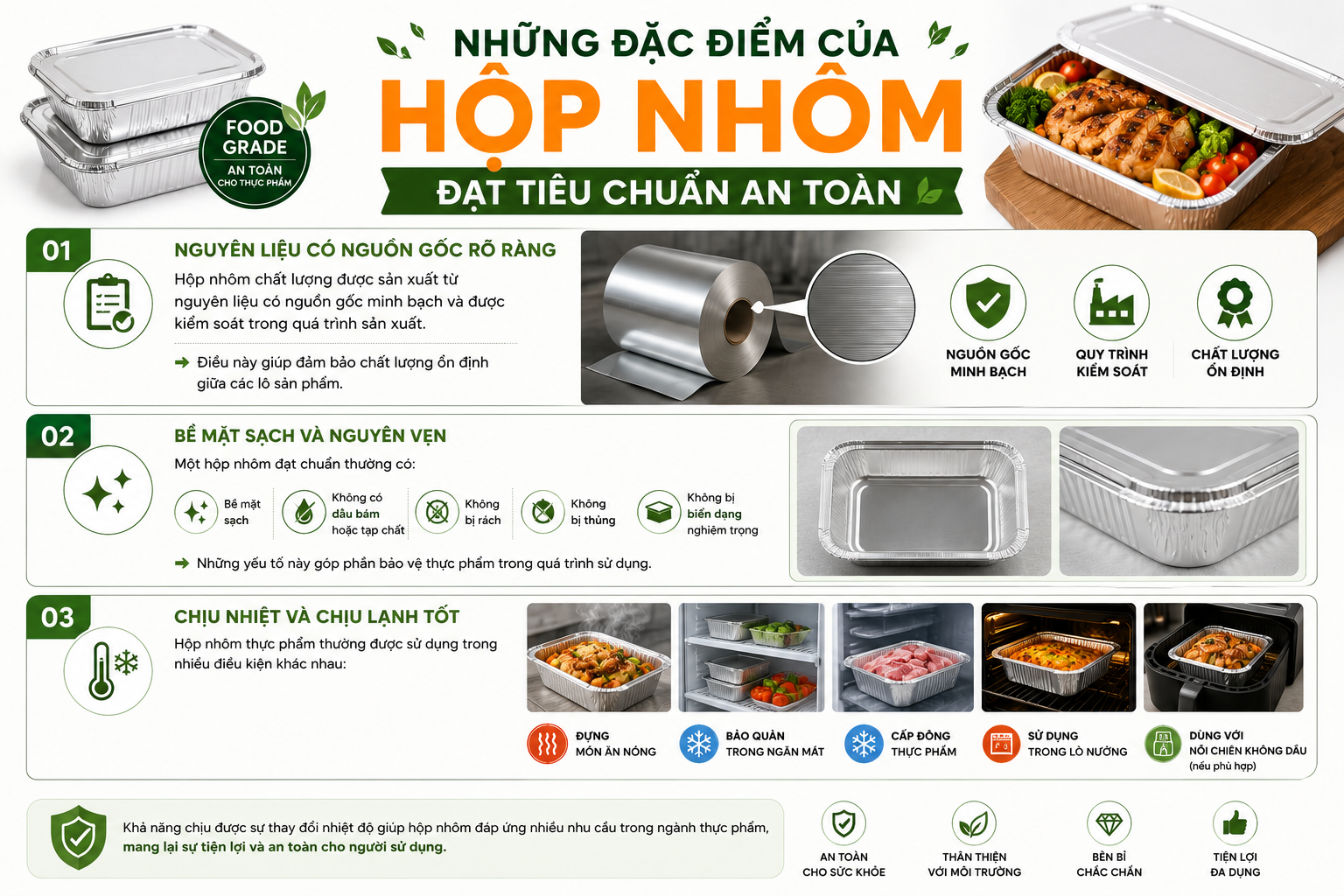 Tiêu chuẩn an toàn thực phẩm của hộp nhôm.