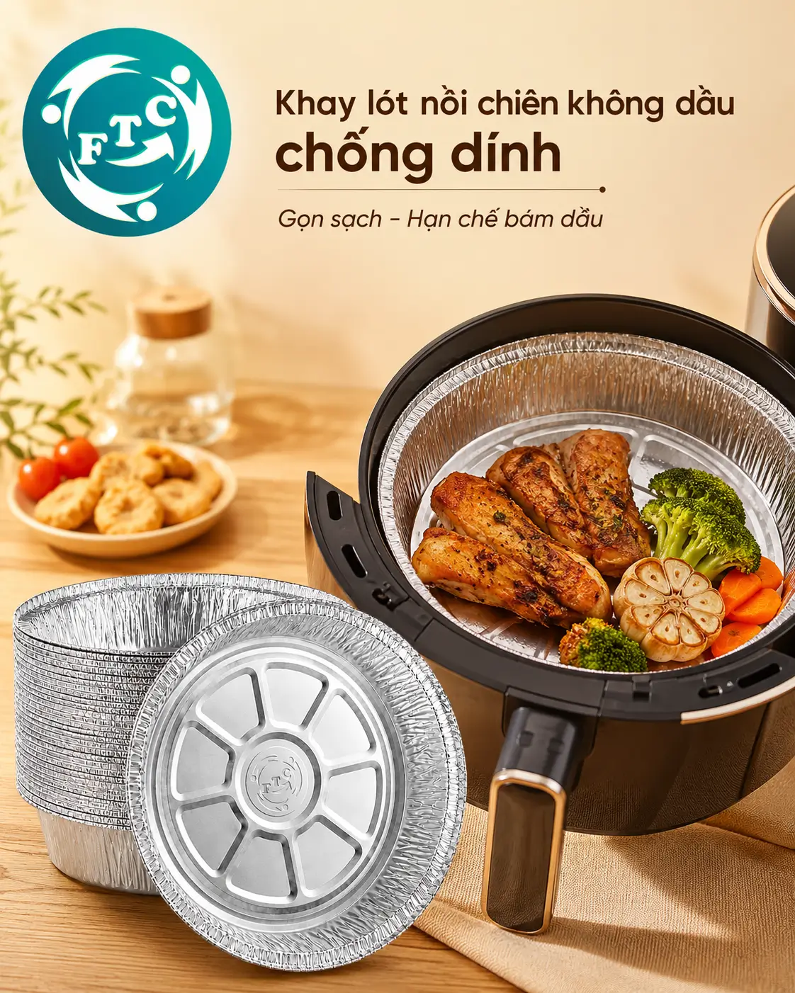 Khay nồi chiên không dầu chống dính