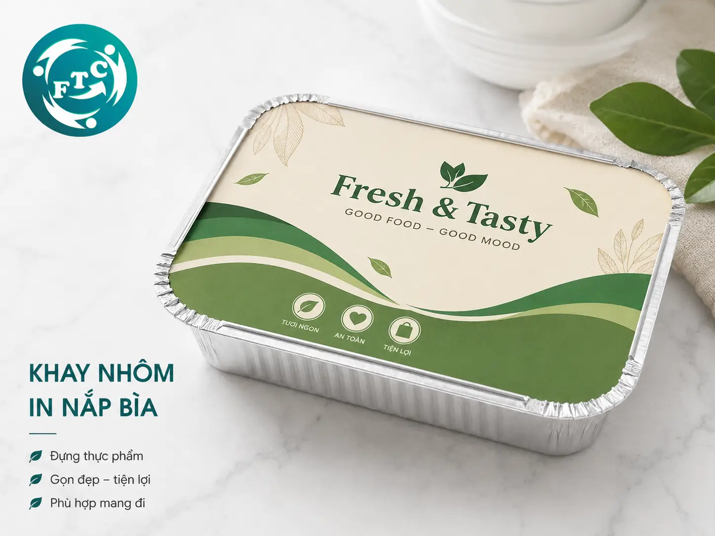 Khay nhôm in nắp bìa