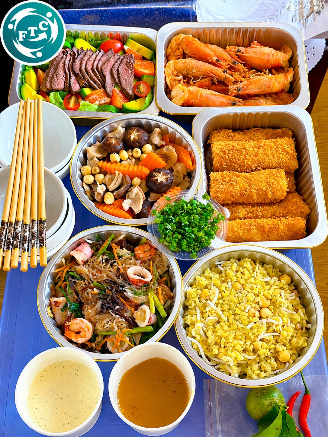 Hộp nhôm đựng đồ ăn mâm cúng