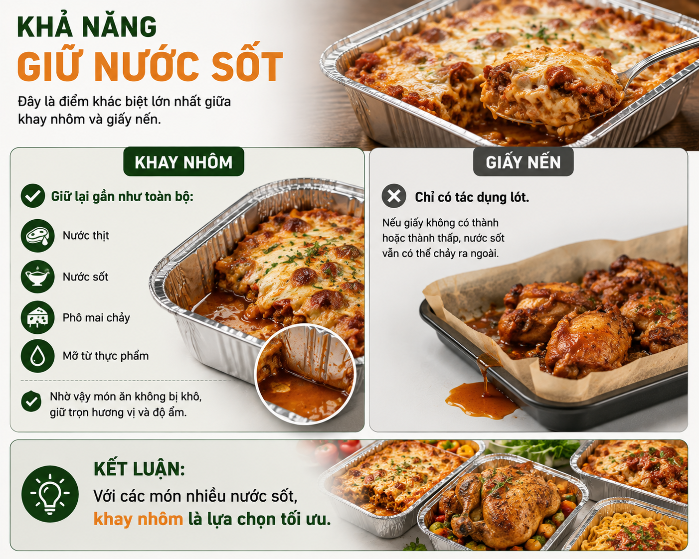Khay nhôm hay giấy nến: Đâu là lựa chọn tối ưu?